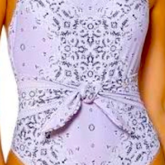 JESSICA Simpson Tie Waist One Piece Swimsuit - Picture 5 of 9